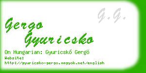 gergo gyuricsko business card